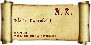 Mór Kornél névjegykártya